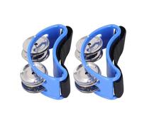 Pandereta de Pie Instrumento Musical Cuerda de Nailon Ajustable Pedal de Percusión Multifuncional para Conciertos 3,9 X 2,4 X 1,6 Pulgadas (BLUE)