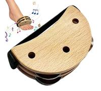 Pandereta de pie, percusión de pie,Pandereta Small Foot para golpear | Juego de batería de pie con correa elástica, instrumento musical, agitadores de percusión de pie para sonidos de ritmos adicional