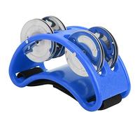 Pandereta elíptica Percusión Jingle Foot Bell Caja de cajón Accesorios de batería Regalo Compacto Plástico ABS de alto impacto Correa de nailon duradera Ligero Portátil para (Azul)