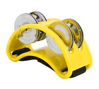 Pandereta elíptica Percusión Jingle Foot Bell Caja de cajón Accesorios de batería Regalo Compacto Plástico ABS de alto impacto Correa de nailon duradera Ligero Portátil para (Amarilla)