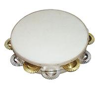 Pandereta gallega, doble, Ø25 cm, sonaja hojalata/latón