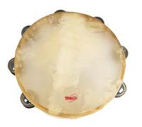 PANDERETA INFANTIL - Honsuy (25 Cm.) (7 Pares de Sonajas Dobles) Parche Piel Claveteada