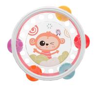 Pandereta Infantil Rosa, Tambor De Mano para Niños, Instrumento Musical Educativo, Juguete De Plástico, Ideal para Desarrollar Habilidades Musicales Y Motoras
