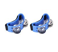 Pandereta Instrumento de Percusión Musical Pandereta de Pie Ajustable Agitador de Percusión Musical de Plástico ABS para Tambores Guitarras Conciertos Fiestas (BLUE)