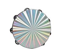 Pandereta láser Orff de 10 pulgadas, instrumento musical percusión for karaoke, fiesta, cascabel, tambor mano Panderetas para Adultos
