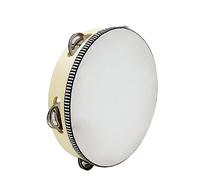 Pandereta,Pandero Instrumento Musical, Pandereta de madera con borde negro de 10 pulgadas, instrumento de percusión for fiestas de cumpleaños con palmas