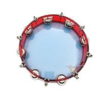 Pandereta,Pandero Instrumento Musical, Tamborines Instrumento musical for adultos con cascabeles de metal Panderetas Instrumento musical de doble fila for regalo Iglesia Ktv Fiesta