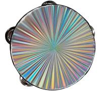 Pandereta para adultos, pandereta de doble fila de 6 pulgadas, tambor de mano radiante, panderetas reflectantes para adultos y niños, instrumentos musicales, regalos para iglesia, espectáculo y fiesta