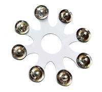 Pandereta para batería Hi Hat Mejora tu sonido con efectos de cascabel (blanco)