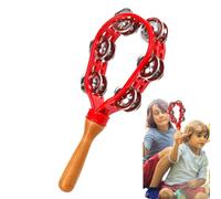 Pandereta portátil para instrumento musical, instrumento de percusión manual de madera - Pandereta musical segura | Instrumento musical de percusión antioxidante para todas las edades