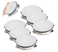 Panderetas para adultos, pandereta de mano de percusión de 6 pulgadas, instrumento musical de percusión para yoga, iglesia, meditación, fiesta, escuela, baile, juego en casa, reuniones recreativas