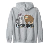 Pandilla de Basura Divertido Mapache y zarigüeya Animal gángster Sudadera con Capucha