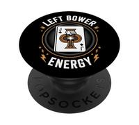 Pandilla De Cartas Euchre Left Bower Energy Noche PopSockets PopGrip Adhesivo