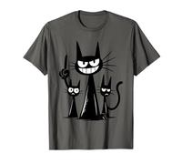 Pandilla de Gatos Enfadados con Sonrisa Traviesa Camiseta