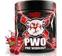 Pandit Pre Entreno | Óxido Nítrico +230% (Patente S7) con Creatina Monohidratada | Preentreno Fuerte 200mg Cafeína + L-Tirosina | Beta Alanina y BCAA | Sabor Cereza | 240g