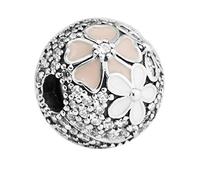 PANDOCCI 2017 colección de primavera de bricolaje adapta para pulseras Pandora auténtica plata de ley 925 Poético floración CZ clara de clip encanto de los granos de la joyería