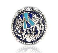 PANDOCCI 2017 Verano del océano de la Vida del mar de los Pescados del Coral de los Pescados auténticos 925 ajustes de Plata de DIY para la joyería Original de Las Pulseras de Pandora