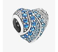 PANDOCCI 2018 - Abalorio de plata de ley 925 con forma de corazón de acuarela, compatible con pulseras Pandora originales
