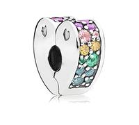 PANDOCCI 2018 - Abalorio de Plata de Ley 925, diseño de Arco de Amor, Compatible con Pulseras Pandora