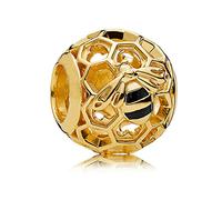 PANDOCCI 2018 New Spring Honeybee Shine Bead 925 Silver DIY Fits for Original Pandora Bracelets Charm Fashion Jewellery