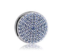 PANDOCCI 2019 Winter Reflections Sparkling Blue Clip Bead 925 Silver DIY Fits Original Pandora Bracelets Charm Fashion Jewellery