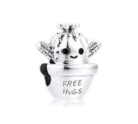 PANDOCCI 2020 Spring Free Hugs Cactus Pearl 925 Silver DIY Fits Original Pandora Bracelets Charm Fashion Jewellery