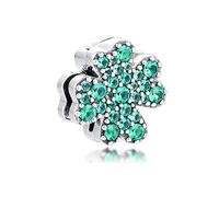 PANDOCCI 2020 Spring Reflexions Pave 4-Leaf Clover Clip Bead plata 925 DIY compatible con pulseras Pandora originales