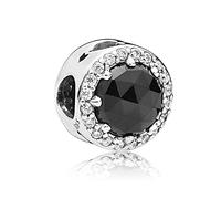 PANDOCCI Abalorio de plata 925 con cristales mágicos negros de otoño de 2018, compatible con pulseras Pandora originales, joyería de moda