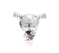 PANDOCCI Abalorio de plata 925 para niña con coletas 2019, compatible con pulseras Pandora originales, joyería de moda, Todos