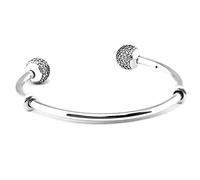 PANDOCCI Pulsera Abierta de Plata 925 Europea para joyería de Moda Pandora Original (19 cm)