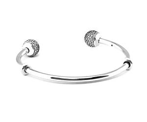 PANDOCCI Pulsera Abierta de Plata 925 Europea para joyería de Moda Pandora Original (19 cm)