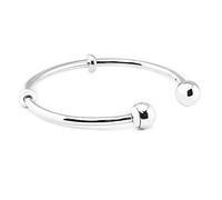 PANDOCCI Pulsera abierta de plata de ley 925 Authenitc para joyería original para mujer (6.9 pulgadas)