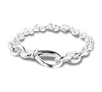 PANDOCCI - Pulsera de cadena de plata 925 con nudo de infinito grueso para mujer, ideal para pulseras Pandora originales, joyería de moda (18 cm)