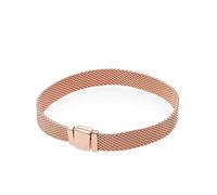 PANDOCCI Pulseras de plata 925 de otoño de 2018 con reflejos de oro rosa para mujer, compatible con pulseras originales Pandora (18 cm)