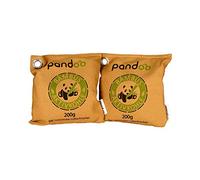 pandoo 2 x 200g Ambientador de bambú natural con carbón activado - Purificador de aire, deshumidificador, Utilizable por 2 años, libre de química y contaminantes y 100% biodegradable