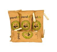 pandoo 4 x 75g Ambientador de bambú natural con carbón activado - Purificador de aire, deshumidificador, Utilizable por 2 años, libre de química y contaminantes y 100% biodegradable