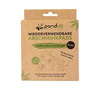 pandoo Almohadillas de algodón orgánico reutilizables y lavables, de color negro, almohadillas desmaquillantes de algodón orgánico, almohadillas desmaquillantes ecológicas, 10 unidades