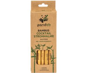 pandoo Cañitas de Bambú Reutilizables para Cócteles - 12 piezas pandoo