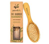 pandoo cepillo de bambú con cerdas naturales | vegano, respetuoso del medio ambiente | Cepillo natural con cerdas de bambú para cabello naturalmente bello para hombres y mujeres | desenredante