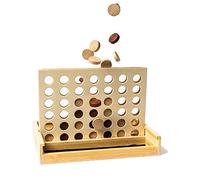 pandoo Nuevo juego de bambú - 4 ganancias - Cuatro ganancias - Juego de sociedad para 2 personas - Super también adecuado como regalo