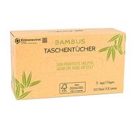 pandoo Pañuelos de bambú 100 % | Pañuelo sin madera en embalaje libre de plástico | Dispensador de pañuelos cosméticos | 100 hojas - 3 capas | Perfecto para cualquier nariz | (24 unidades)