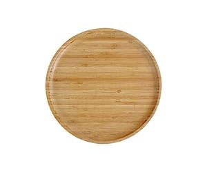 Pandoo Plato de bambú, 25 cm, reutilizable, redondo, ligero, para todas las estaciones