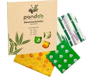pandoo Starter Set de Paños Recubiertos con Cera de Abeja - 1 set pandoo