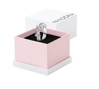Pandora 193552C01 Anillo de plata con lazo brillante de doble fila