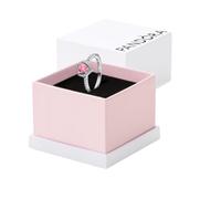 Pandora 198421C03 Bague pour Femme Cœur surélevé Rose, 54/17,2, Argent Sterling, Aucune Pierre précieuse