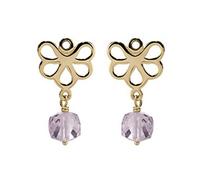 Pandora 25427PAM - Pendientes de oro de 18 quilates con amatista