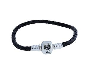 Pandora 590705CBK-S3 - Pulsera de piel trenzada (20,57 cm), color negro