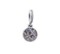 Pandora 791843EN40 - Colgante para mujer, diseño de despertador, plata 925, circonita rosa