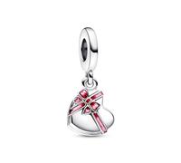 Pandora Charm Colgante Regalo de Caja de Bombones Que Se Puede Abrir en Plata de Ley