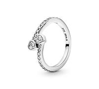 Pandora Anillo con 2 corazones centelleantes, talla 52